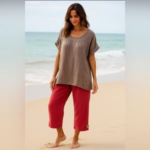 Willow Linen Wide Leg Pants 1x